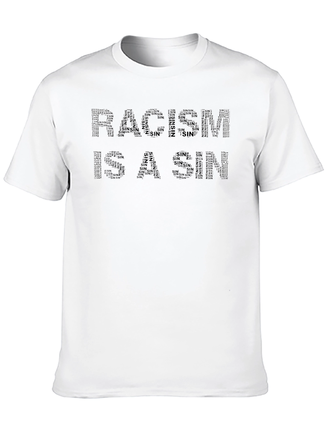 Racism Is A Sin Black Graphic Tee