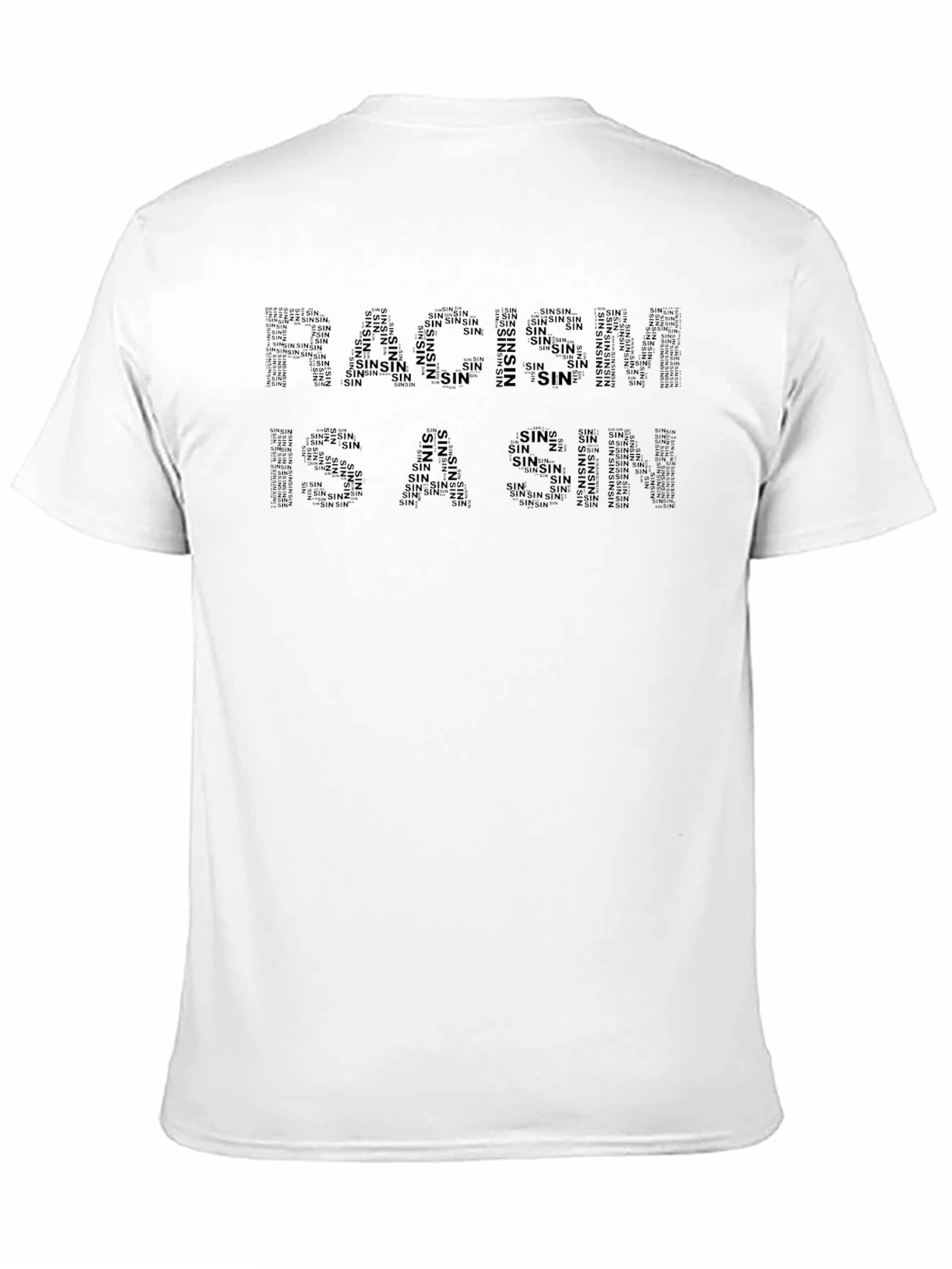 Racism Is A Sin Black Graphic Tee