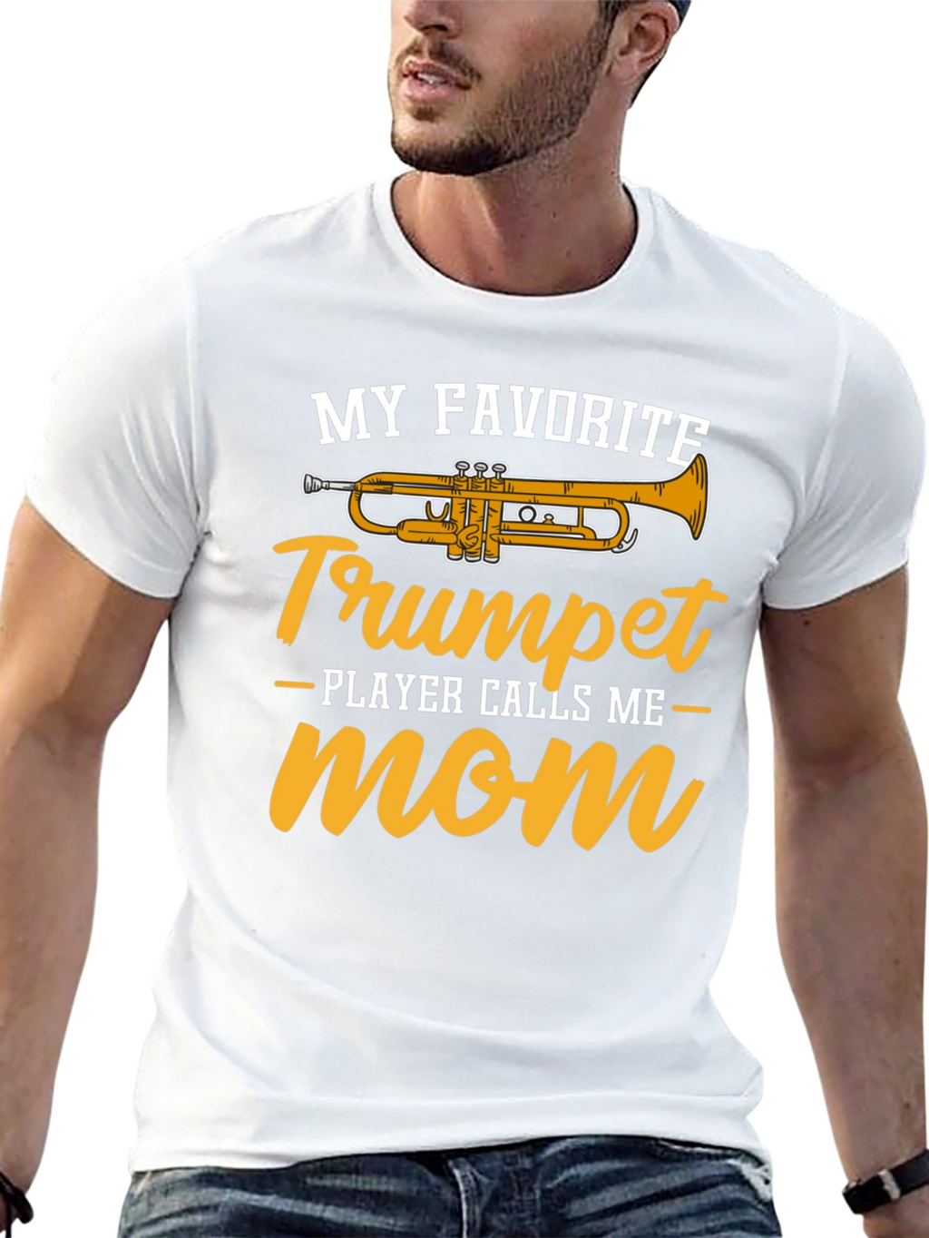 Trumpet Player Mom Graphic T-Shirt