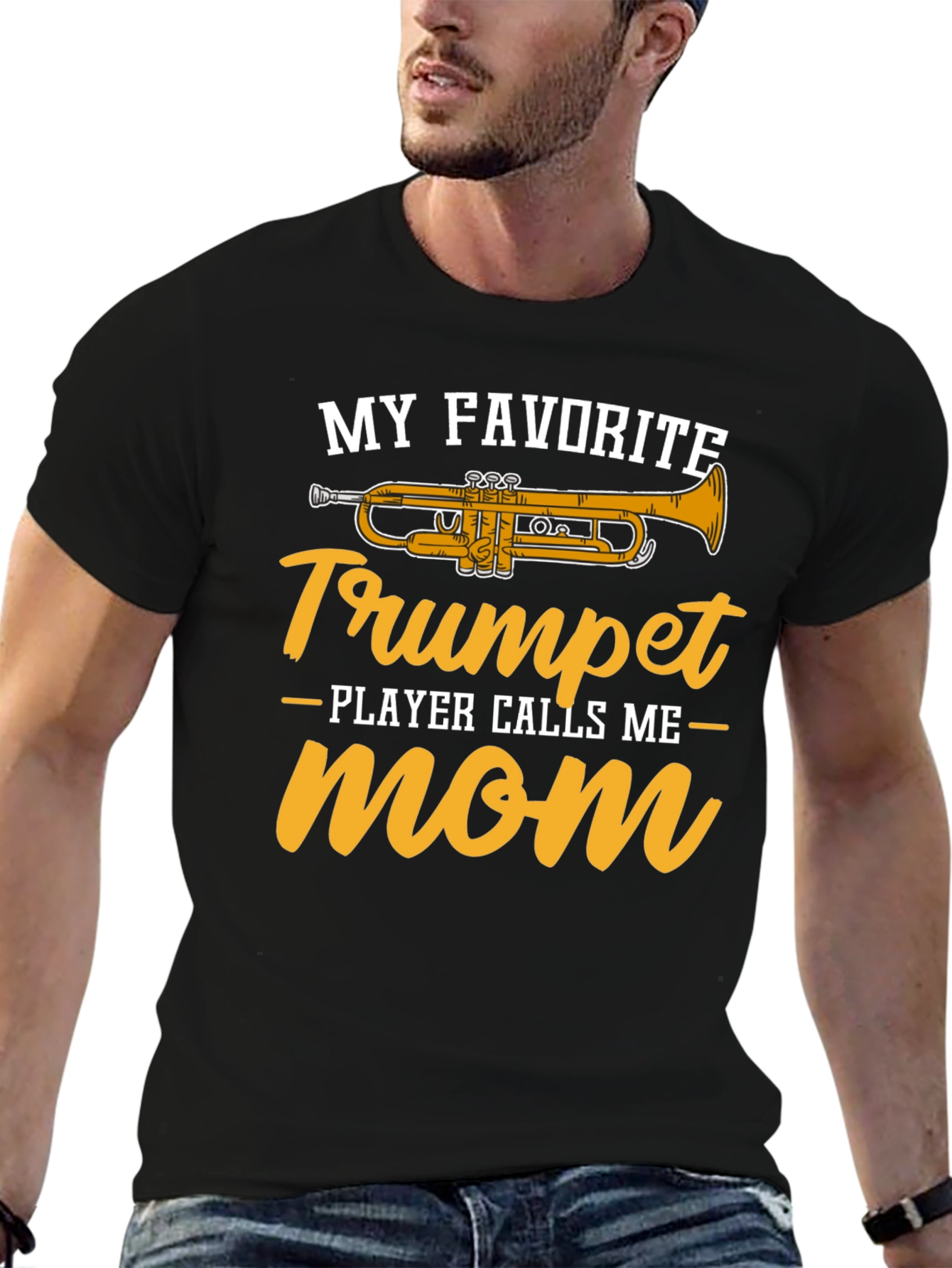 Trumpet Player Mom Graphic T-Shirt
