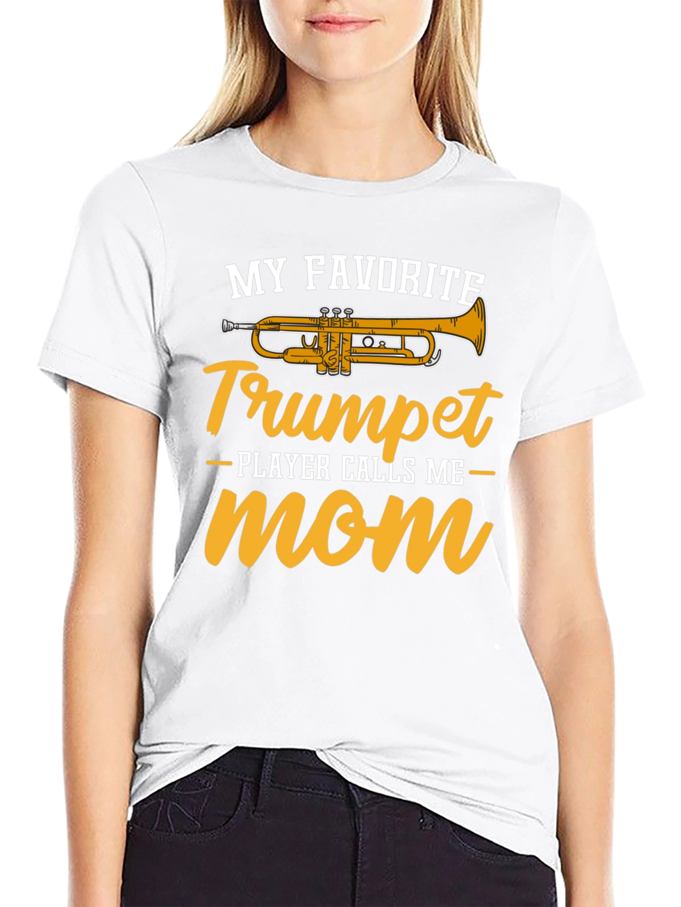 Trumpet Player Mom Graphic T-Shirt