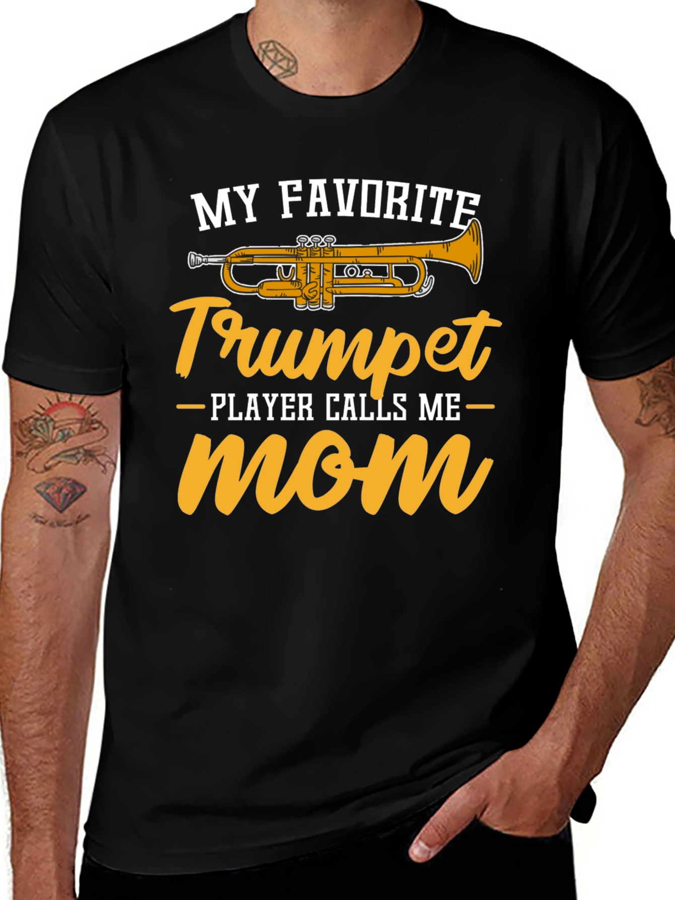 Trumpet Player Mom Graphic T-Shirt
