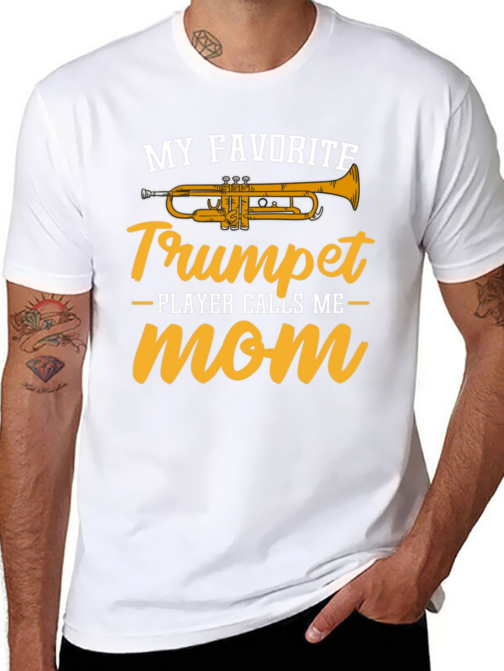 Trumpet Player Mom Graphic T-Shirt