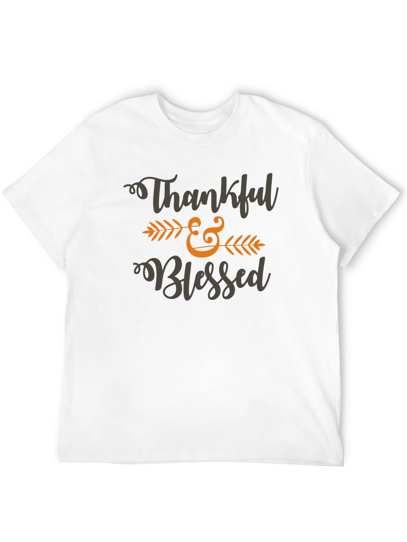 Thankful & Blessed Graphic T-Shirt - Thanksgiving Apparel