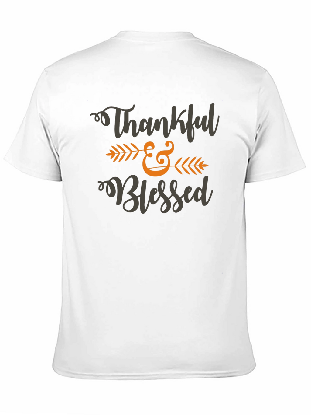 Thankful & Blessed Graphic T-Shirt - Thanksgiving Apparel