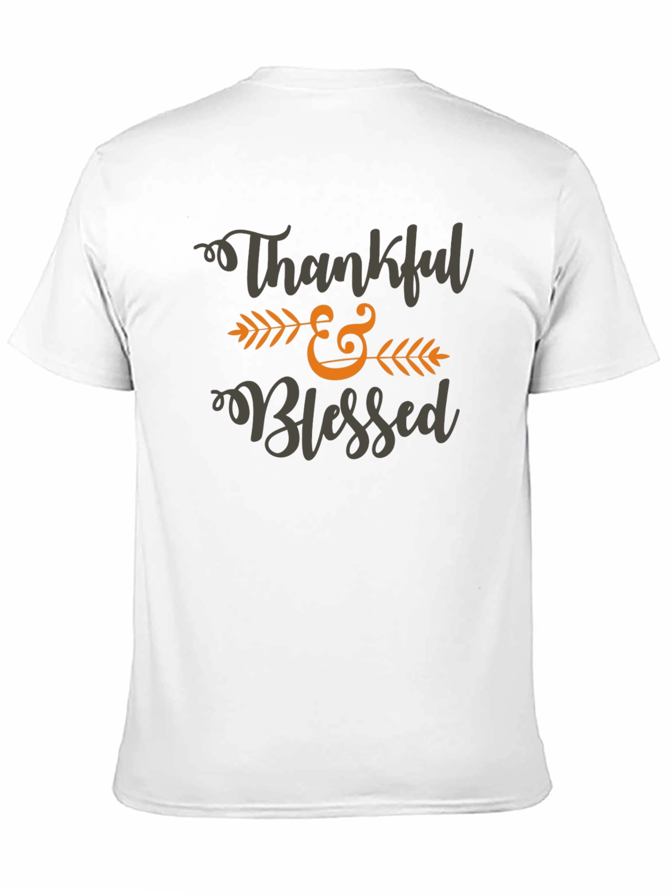Thankful & Blessed Graphic T-Shirt - Thanksgiving Apparel