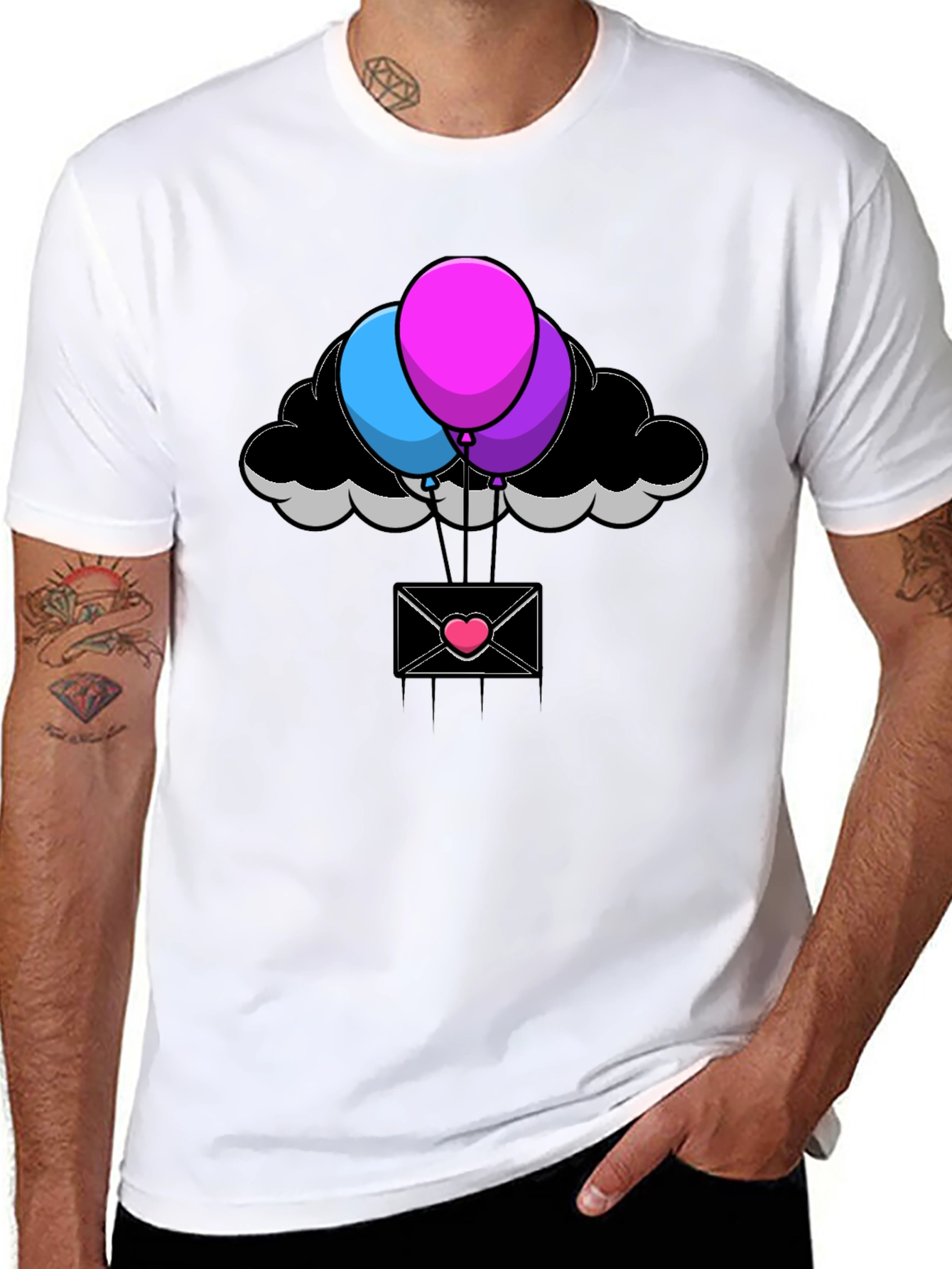 Balloon Cloud Envelope T-Shirt