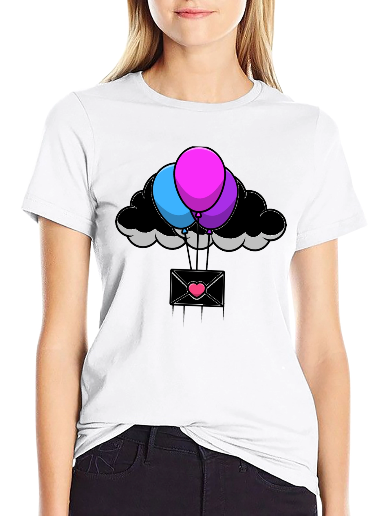 Balloon Cloud Envelope T-Shirt