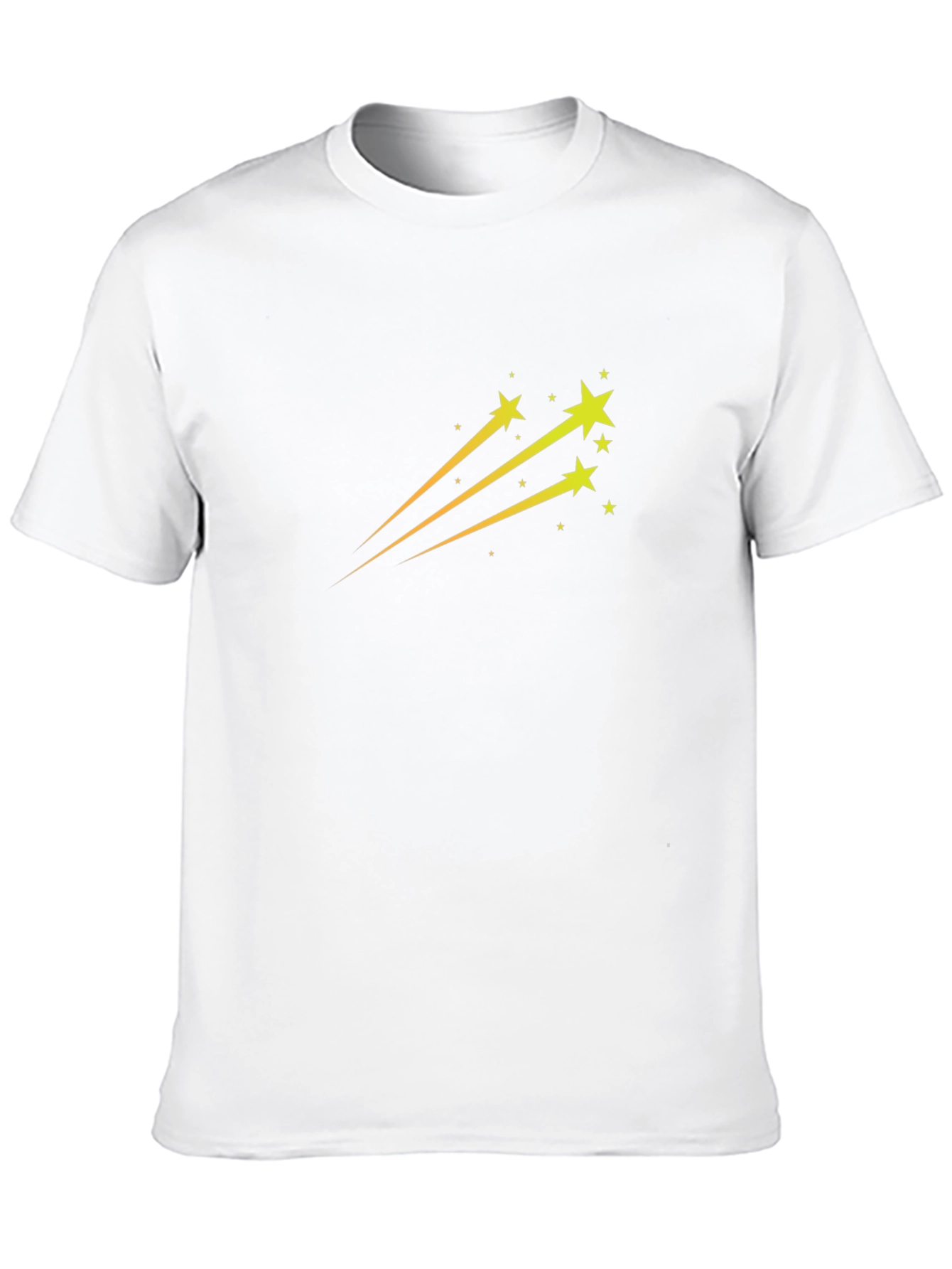 Black T-Shirt with Star Trail Design