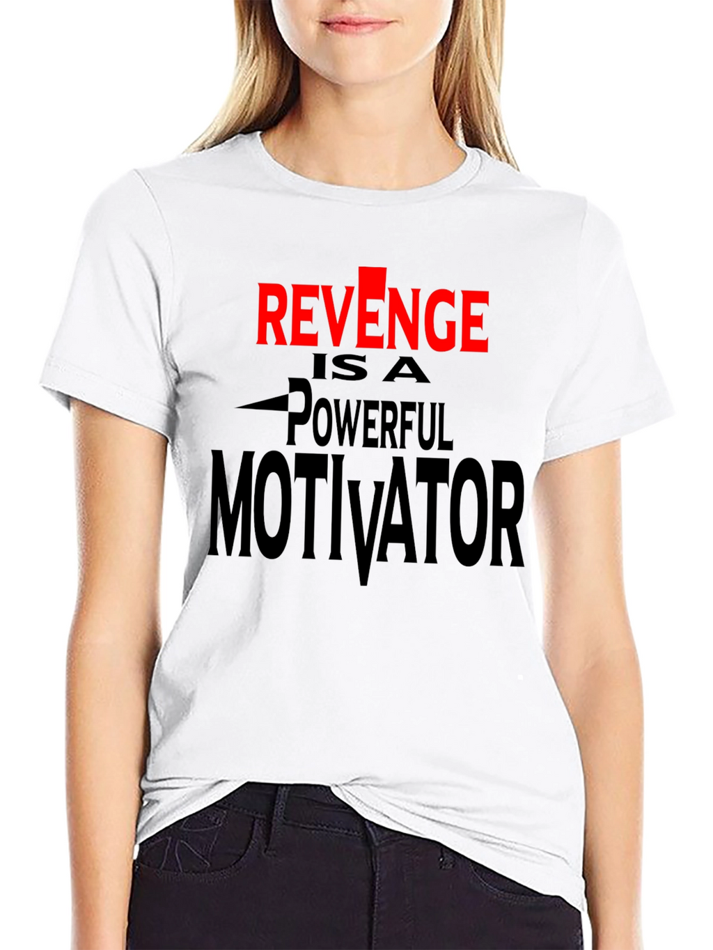 Revenge Motivator Black Graphic T-Shirt