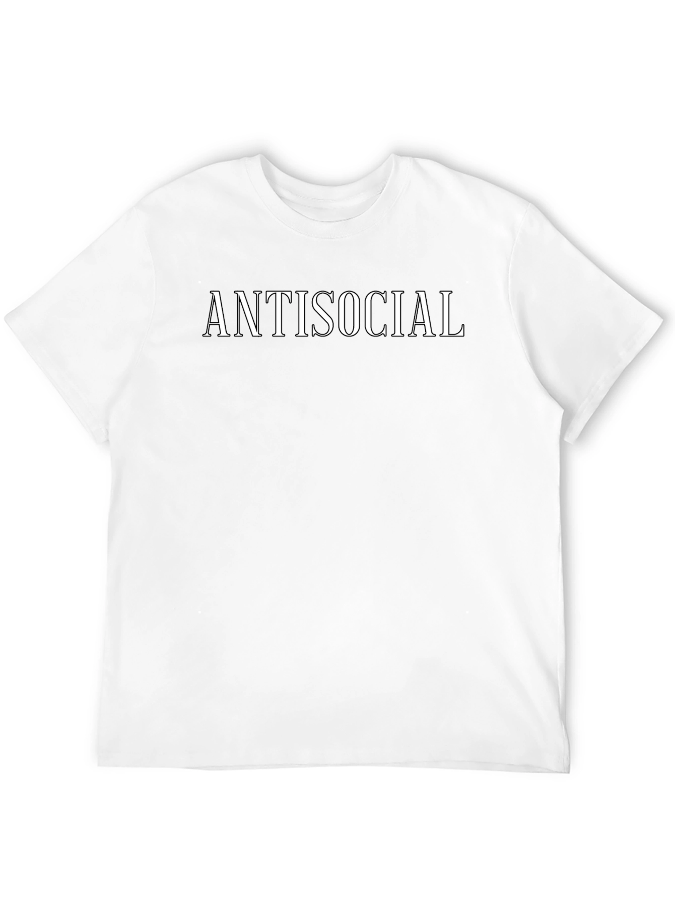Antisocial Graphic Tee - Black Casual T-Shirt