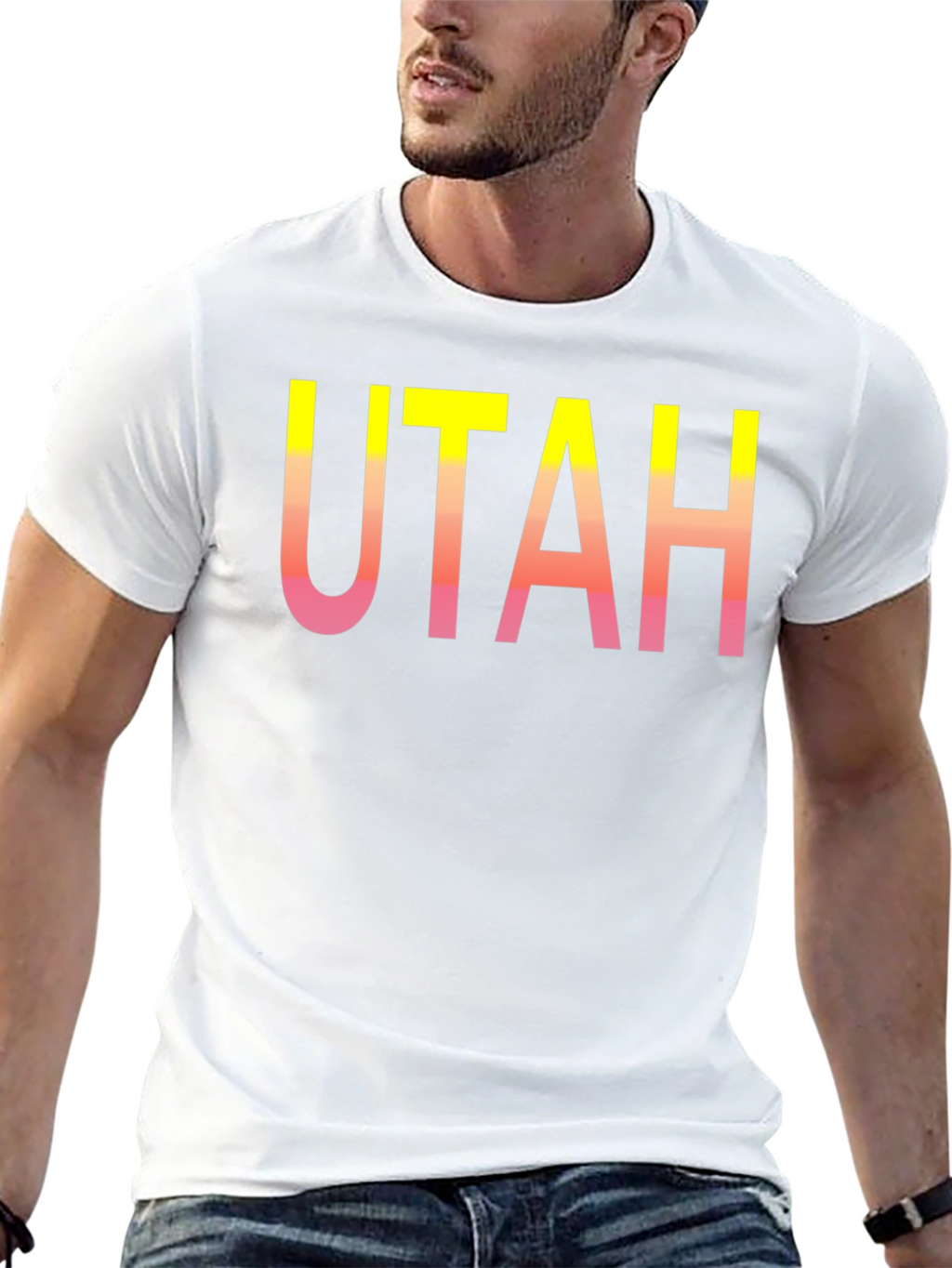 Utah Gradient Graphic Tee - Stylish State Pride!