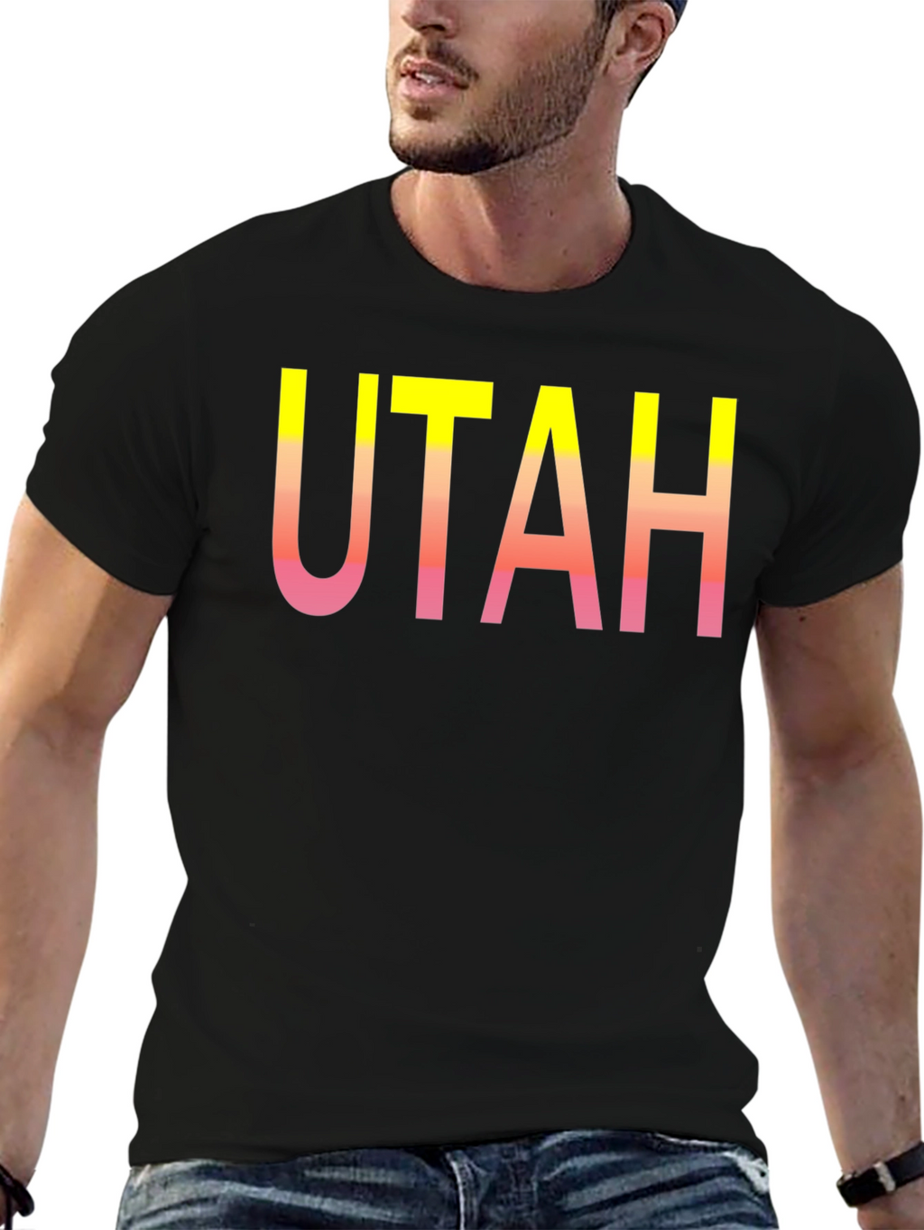 Utah Gradient Graphic Tee - Stylish State Pride!
