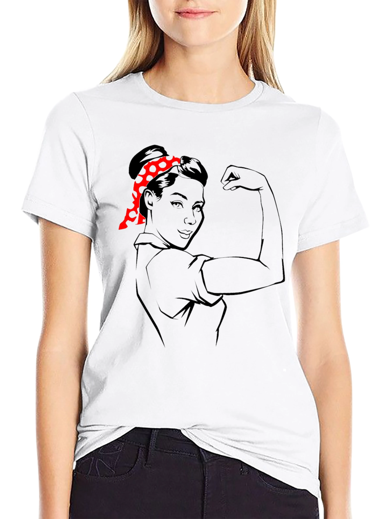 Rosie the Riveter Graphic Tee - Black