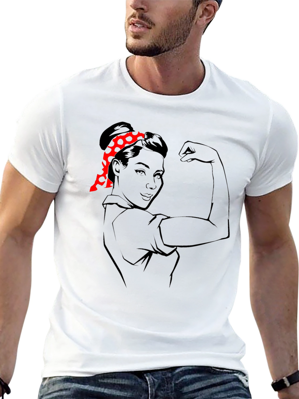 Rosie the Riveter Graphic Tee - Black