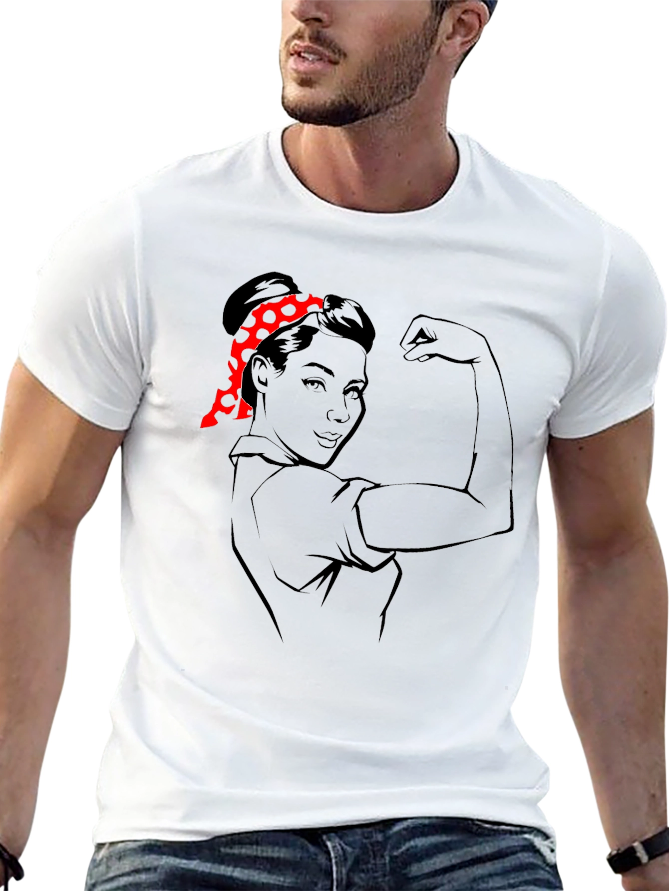 Rosie the Riveter Graphic Tee - Black