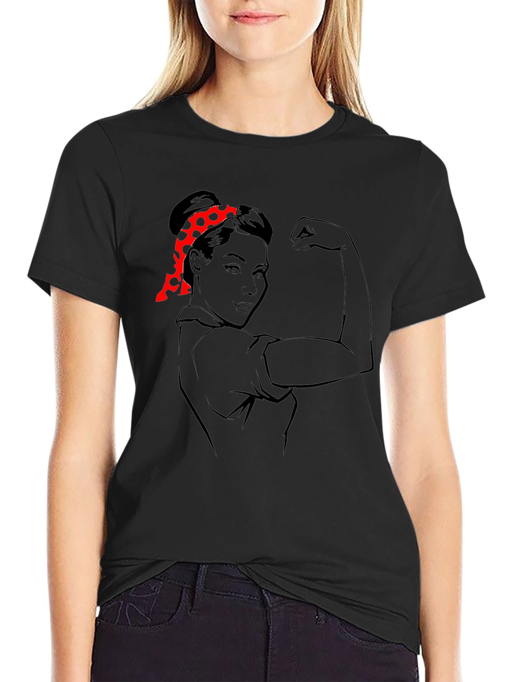 Rosie the Riveter Graphic Tee - Black