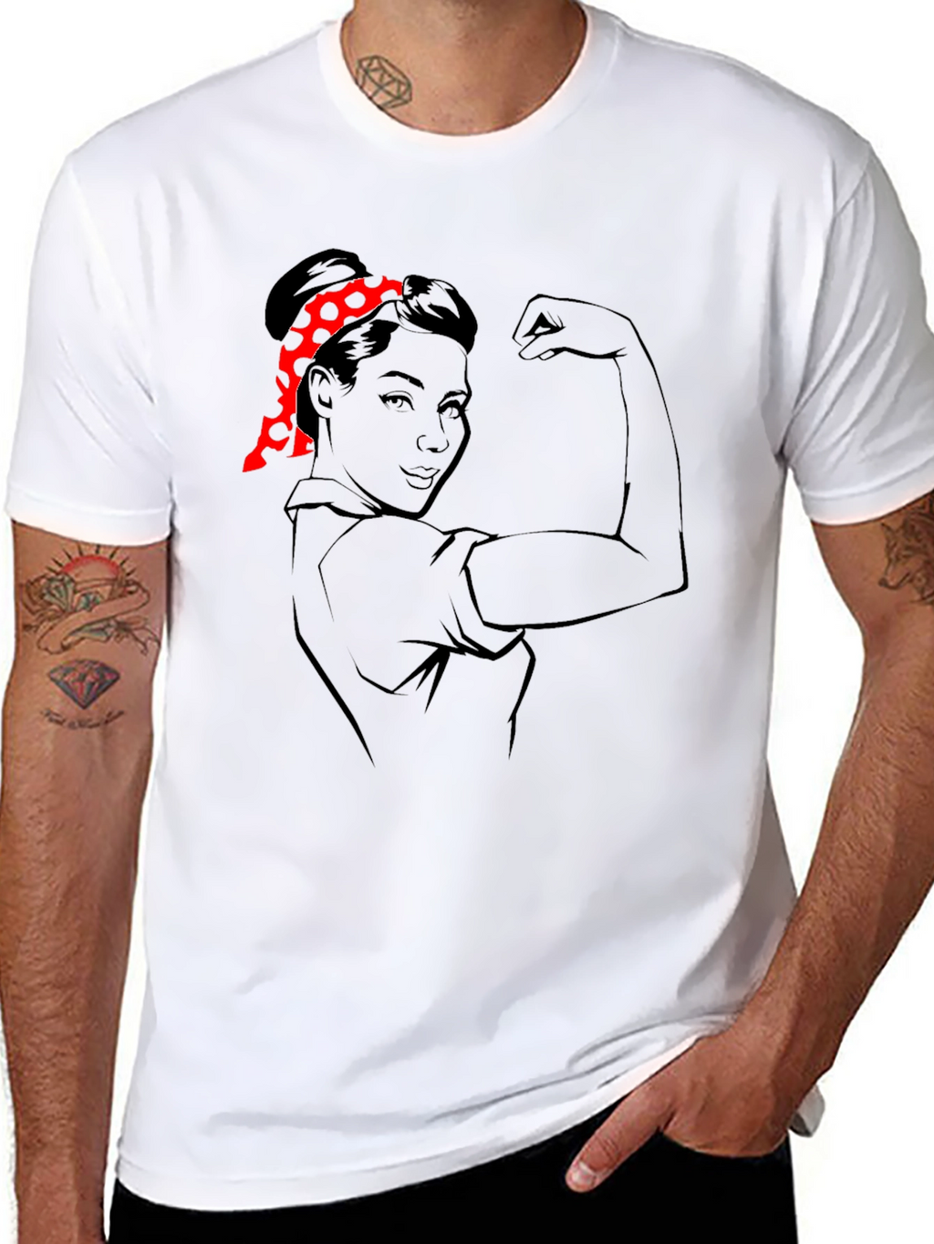 Rosie the Riveter Graphic Tee - Black