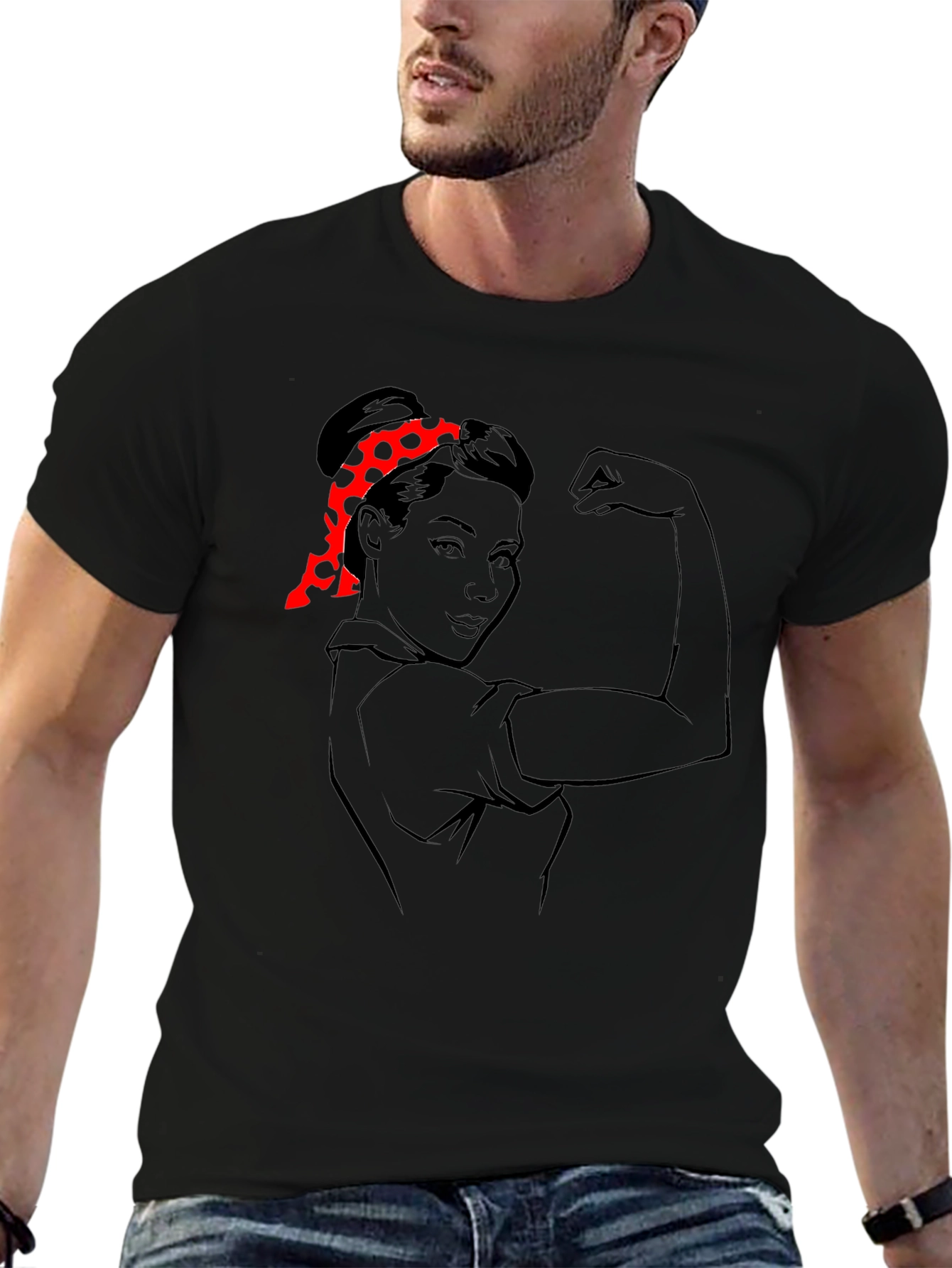 Rosie the Riveter Graphic Tee - Black