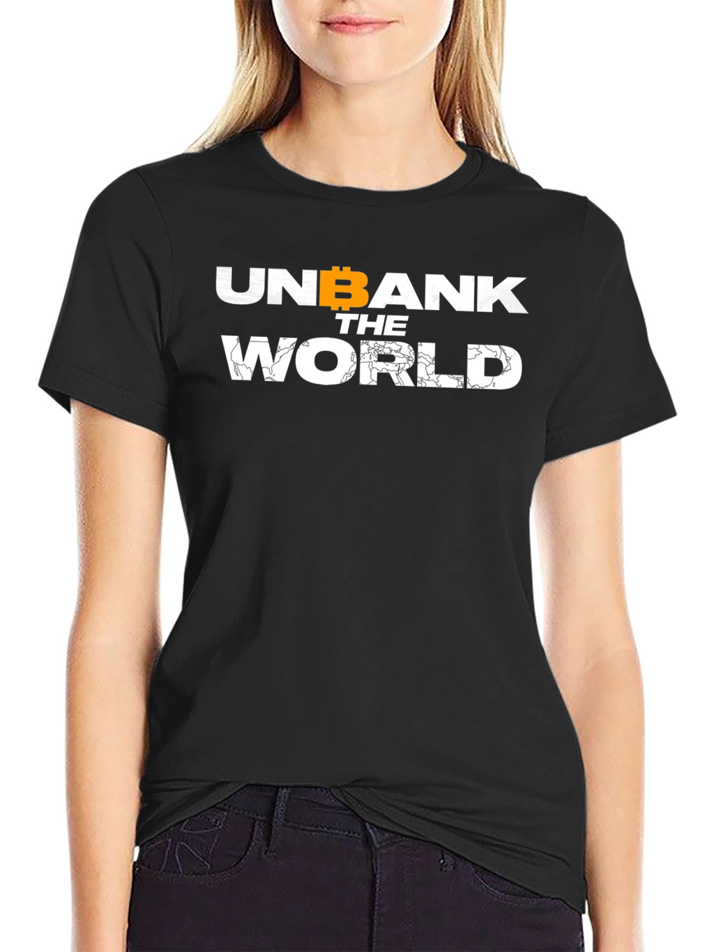 Unbank the World Bitcoin Black T-Shirt