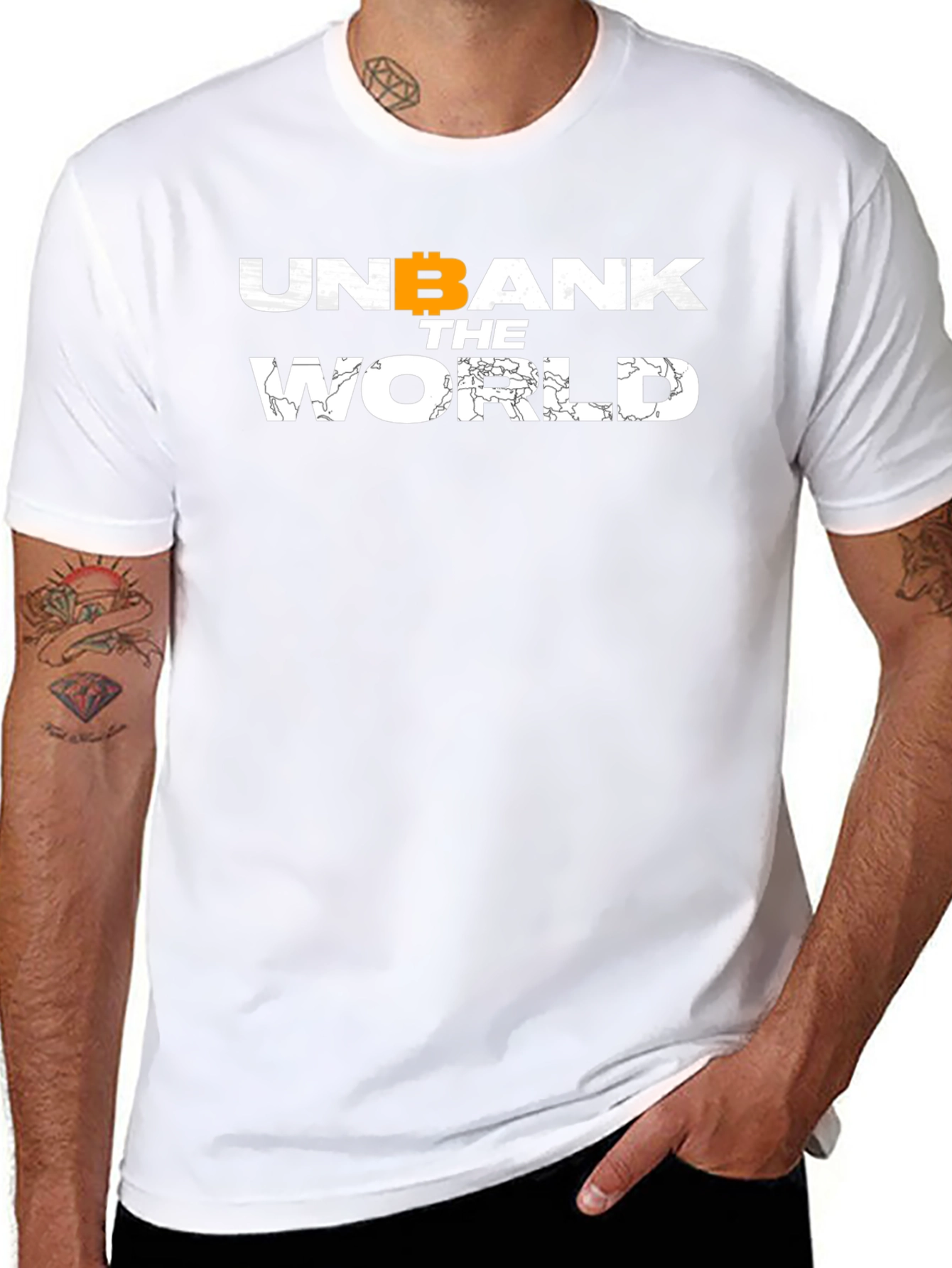 Unbank the World Bitcoin Black T-Shirt