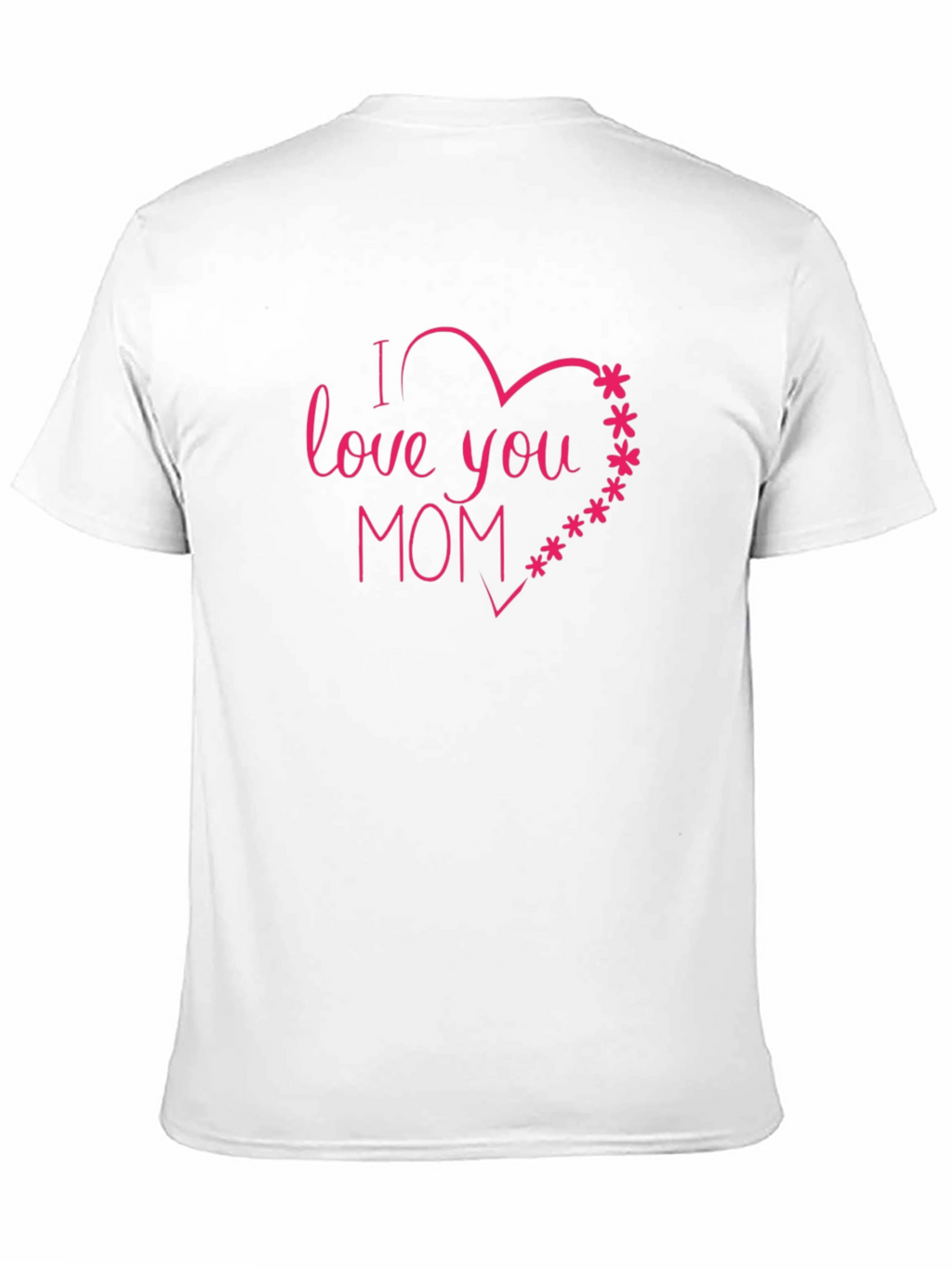 I Love You Mom Heart Graphic Tee - Black