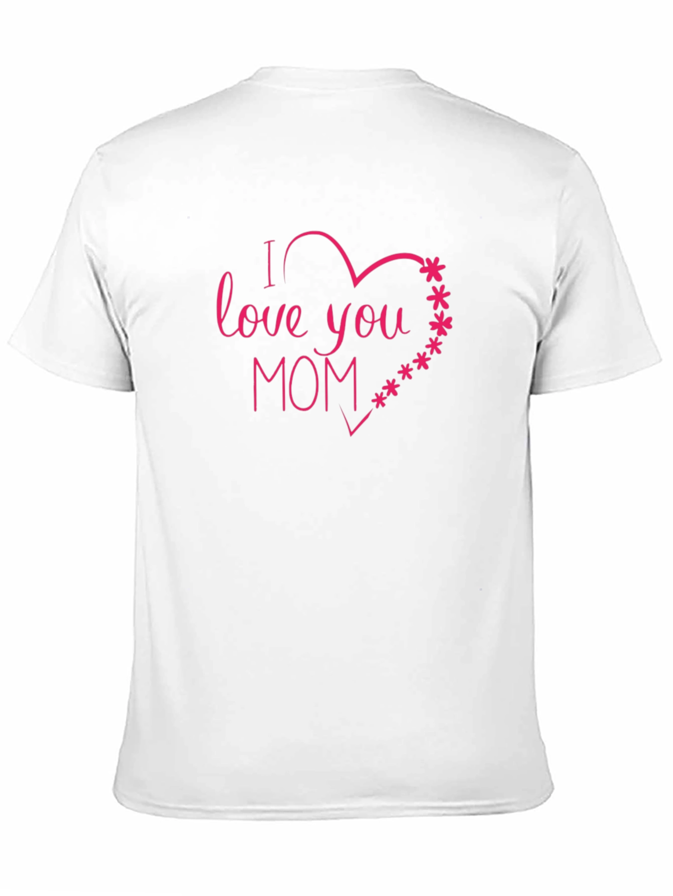I Love You Mom Heart Graphic Tee - Black