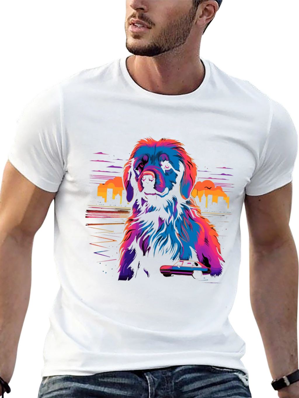 Vaporwave Dog T-Shirt - Retro Style