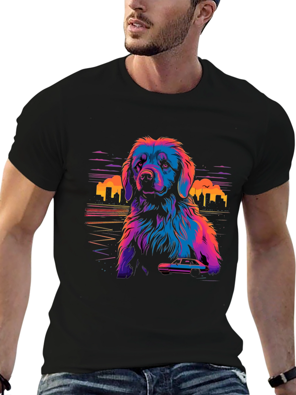 Vaporwave Dog T-Shirt - Retro Style