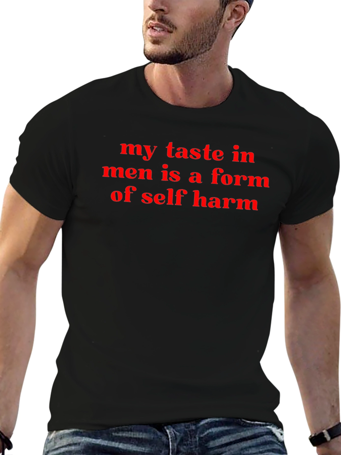 Self-Harm Taste Mens Black T-Shirt