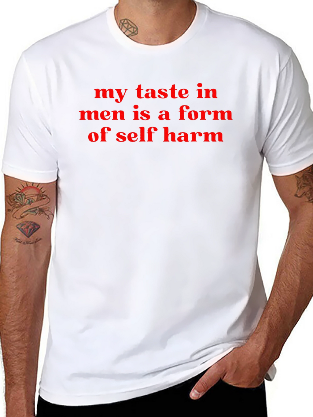 Self-Harm Taste Mens Black T-Shirt