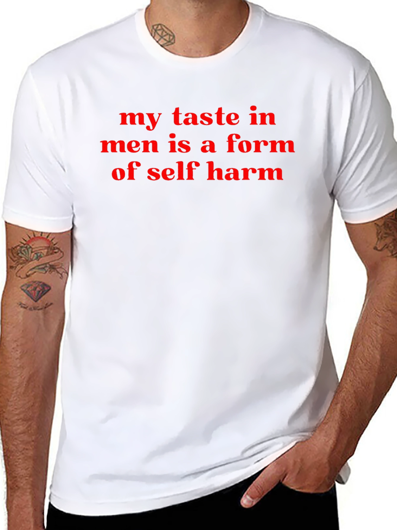 Self-Harm Taste Mens Black T-Shirt