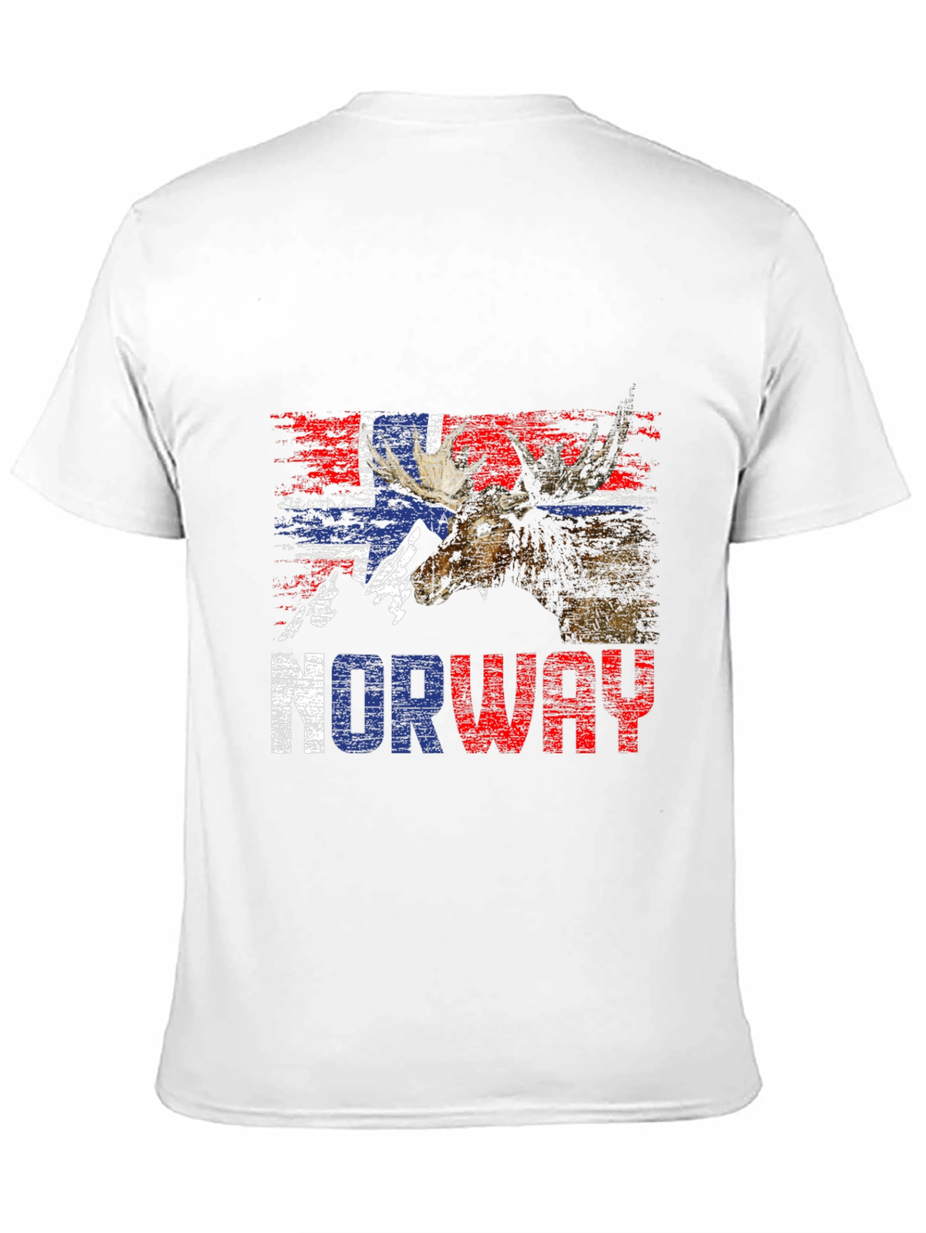 Norway Flag Moose Graphic T-Shirt