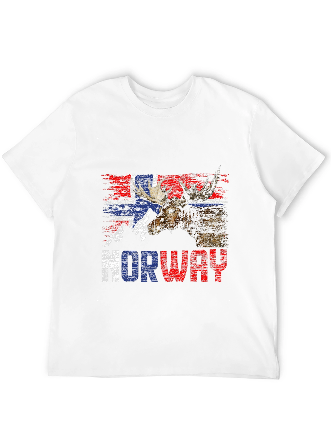 Norway Flag Moose Graphic T-Shirt