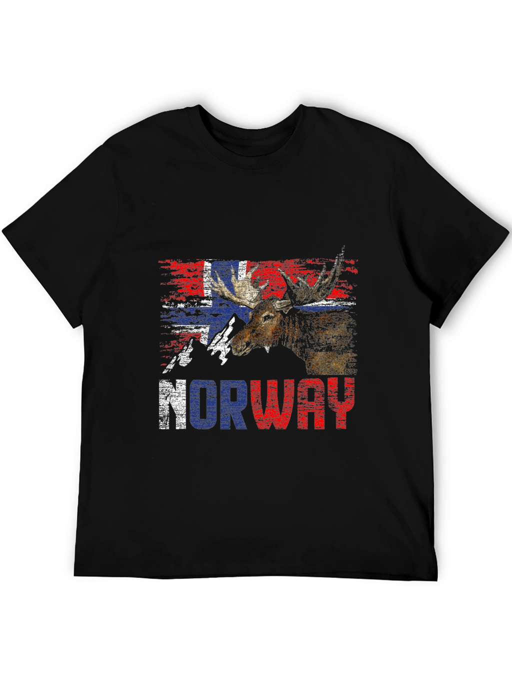 Norway Flag Moose Graphic T-Shirt