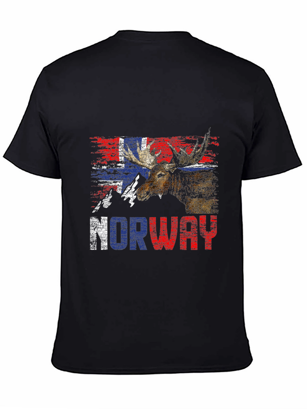 Norway Flag Moose Graphic T-Shirt