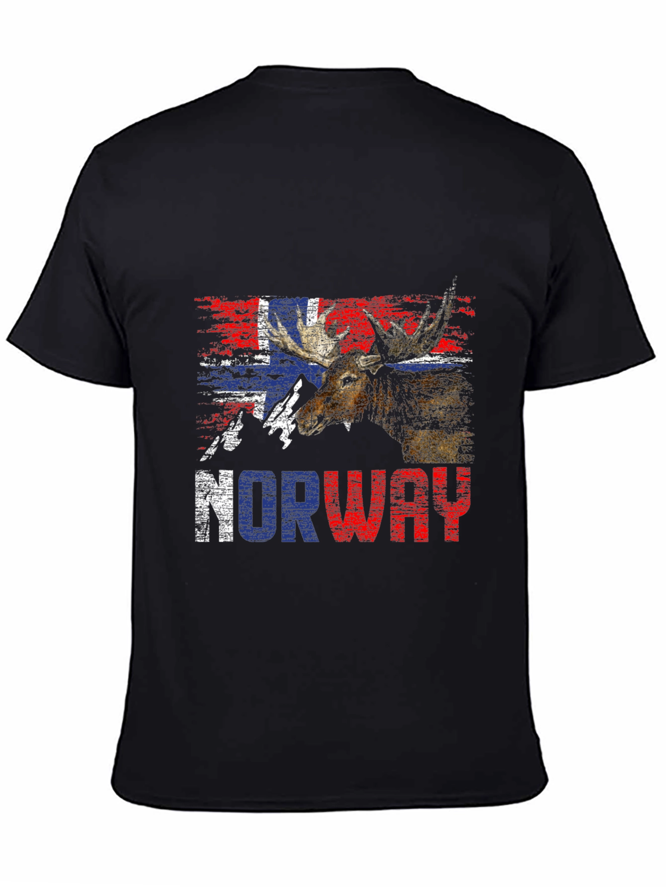 Norway Flag Moose Graphic T-Shirt