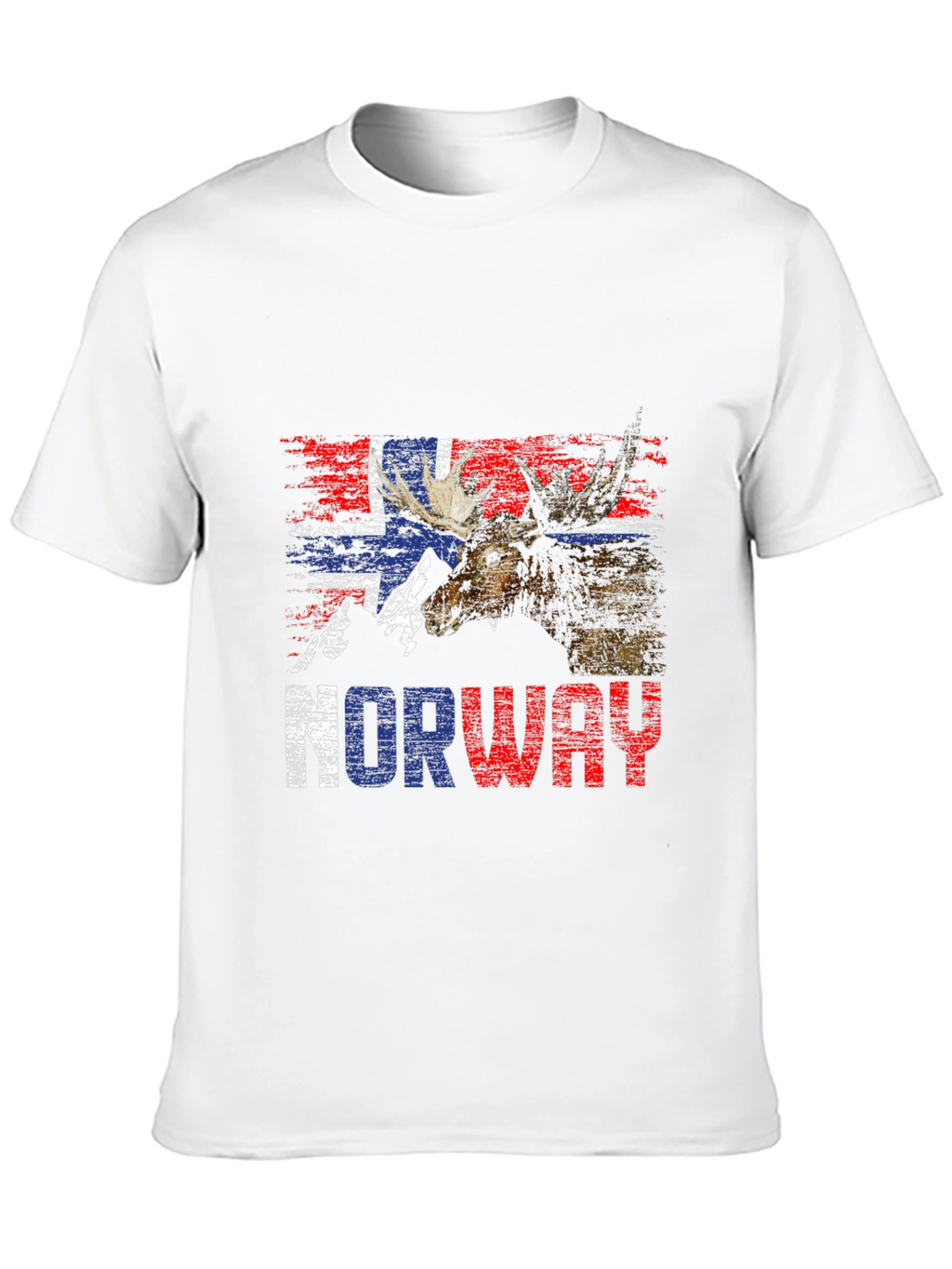 Norway Flag Moose Graphic T-Shirt