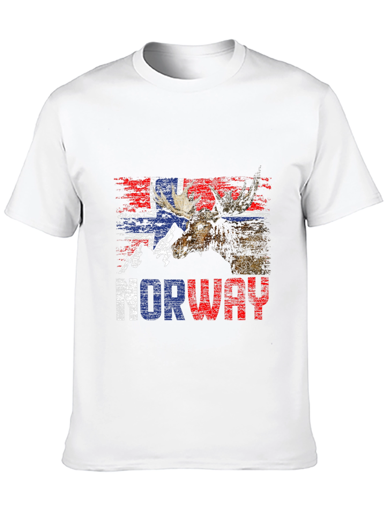 Norway Flag Moose Graphic T-Shirt