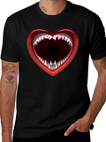 Heart Mouth T-Shirt - Edgy Graphic Tee