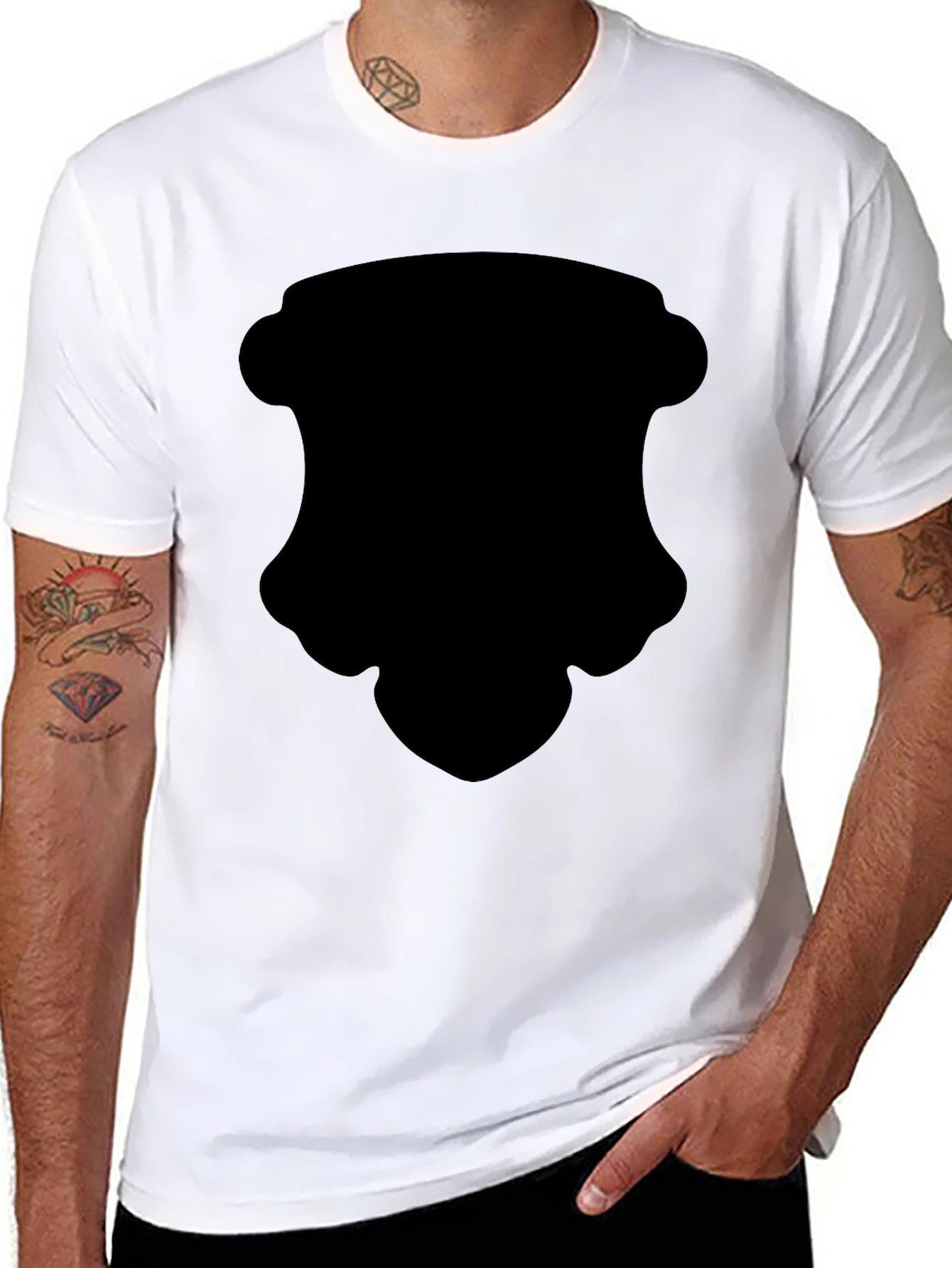 Mens Black Casual Short Sleeve T-Shirt