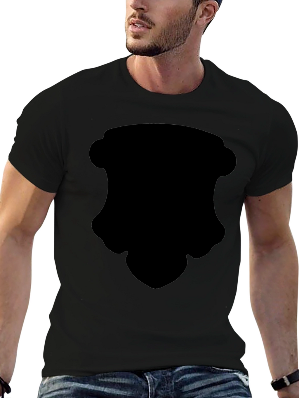 Mens Black Casual Short Sleeve T-Shirt