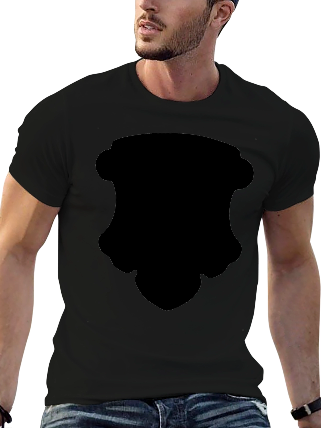 Mens Black Casual Short Sleeve T-Shirt