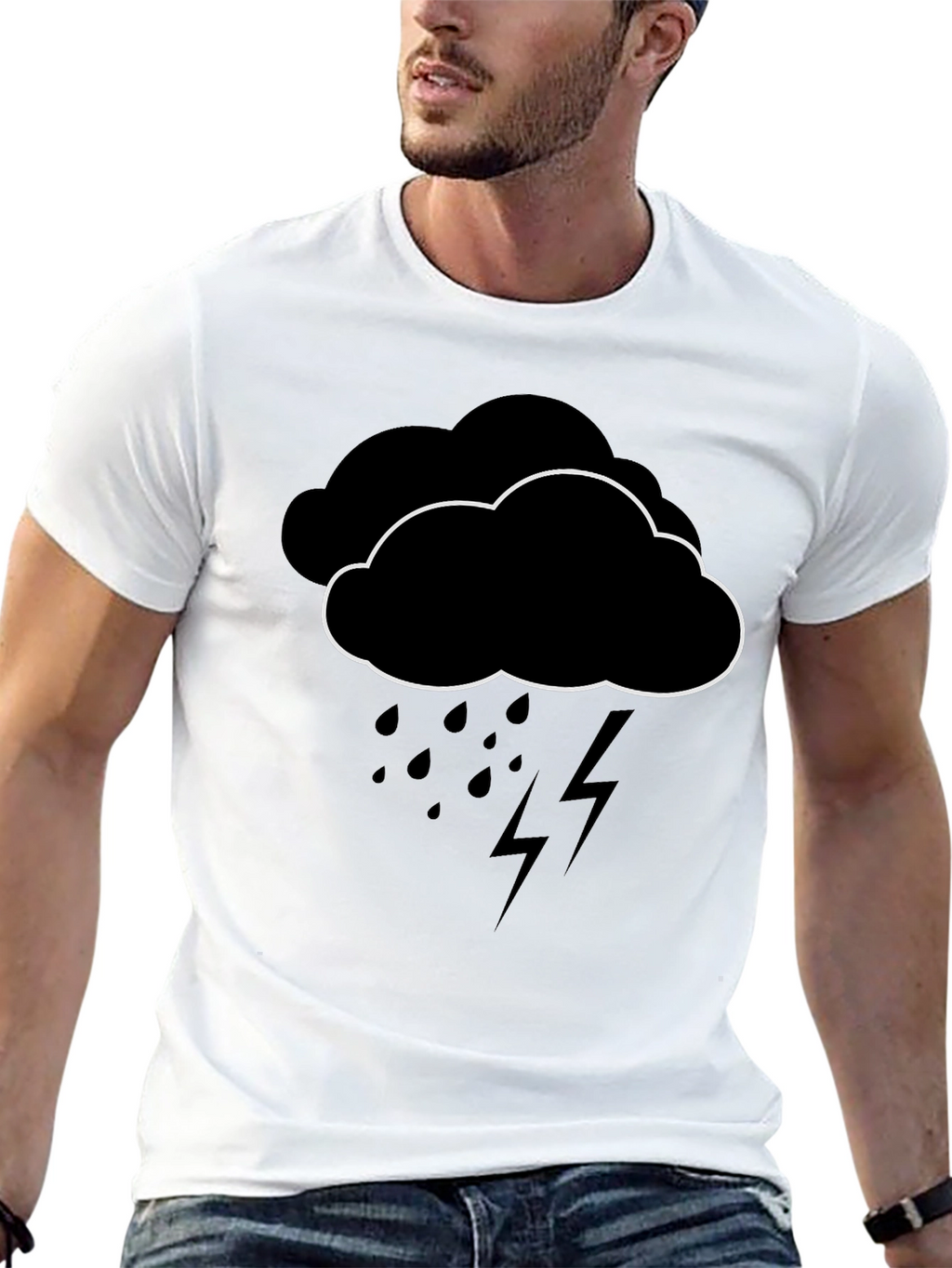 Rainy Day Cloud Graphic T-Shirt