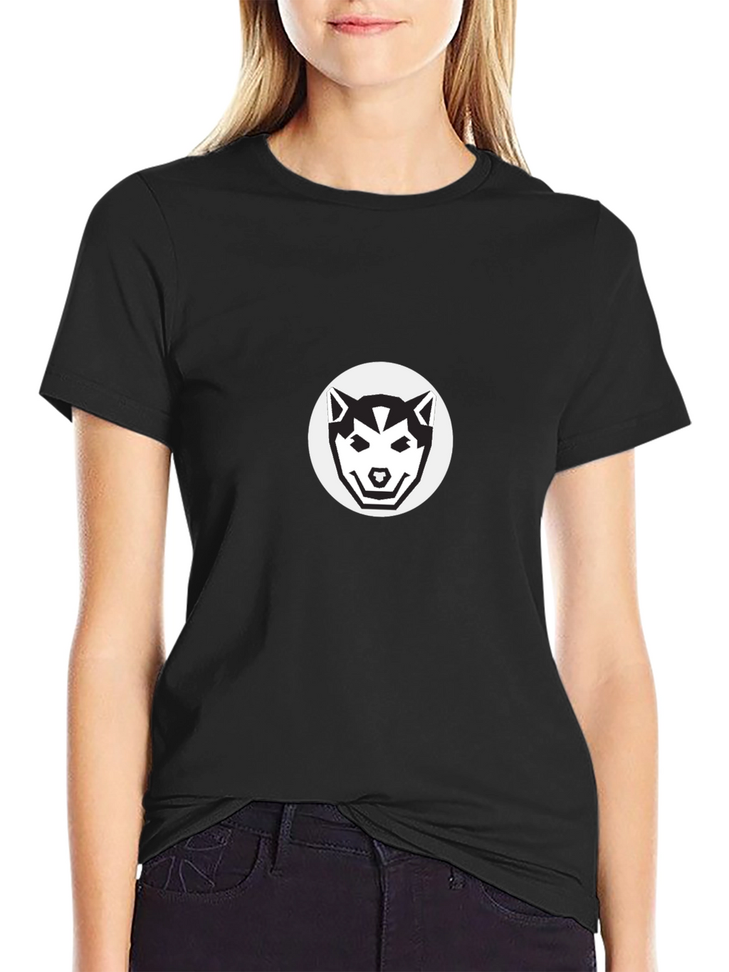 Black Husky Graphic Tee - Modern Dog Lovers Style