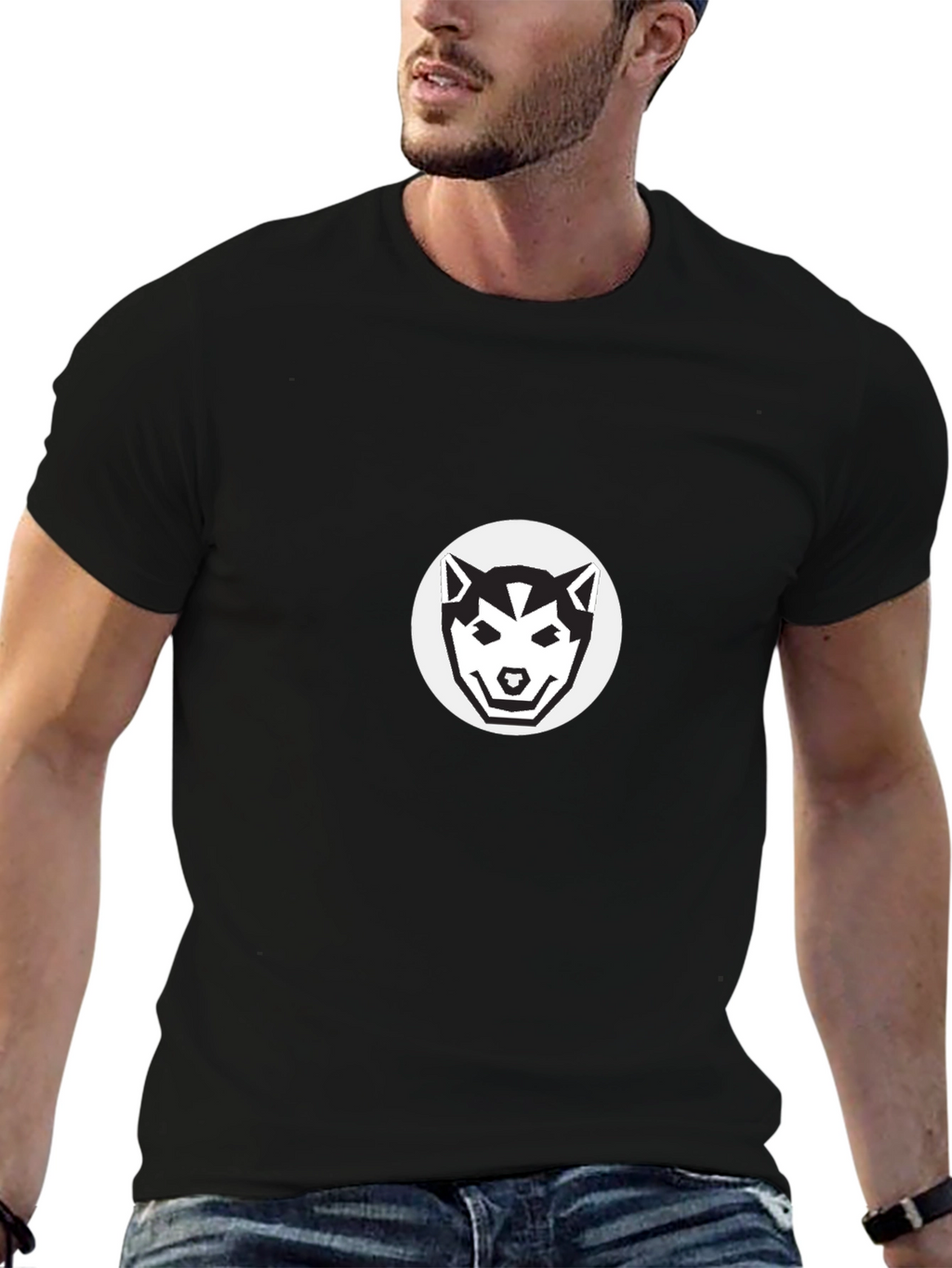 Black Husky Graphic Tee - Modern Dog Lovers Style