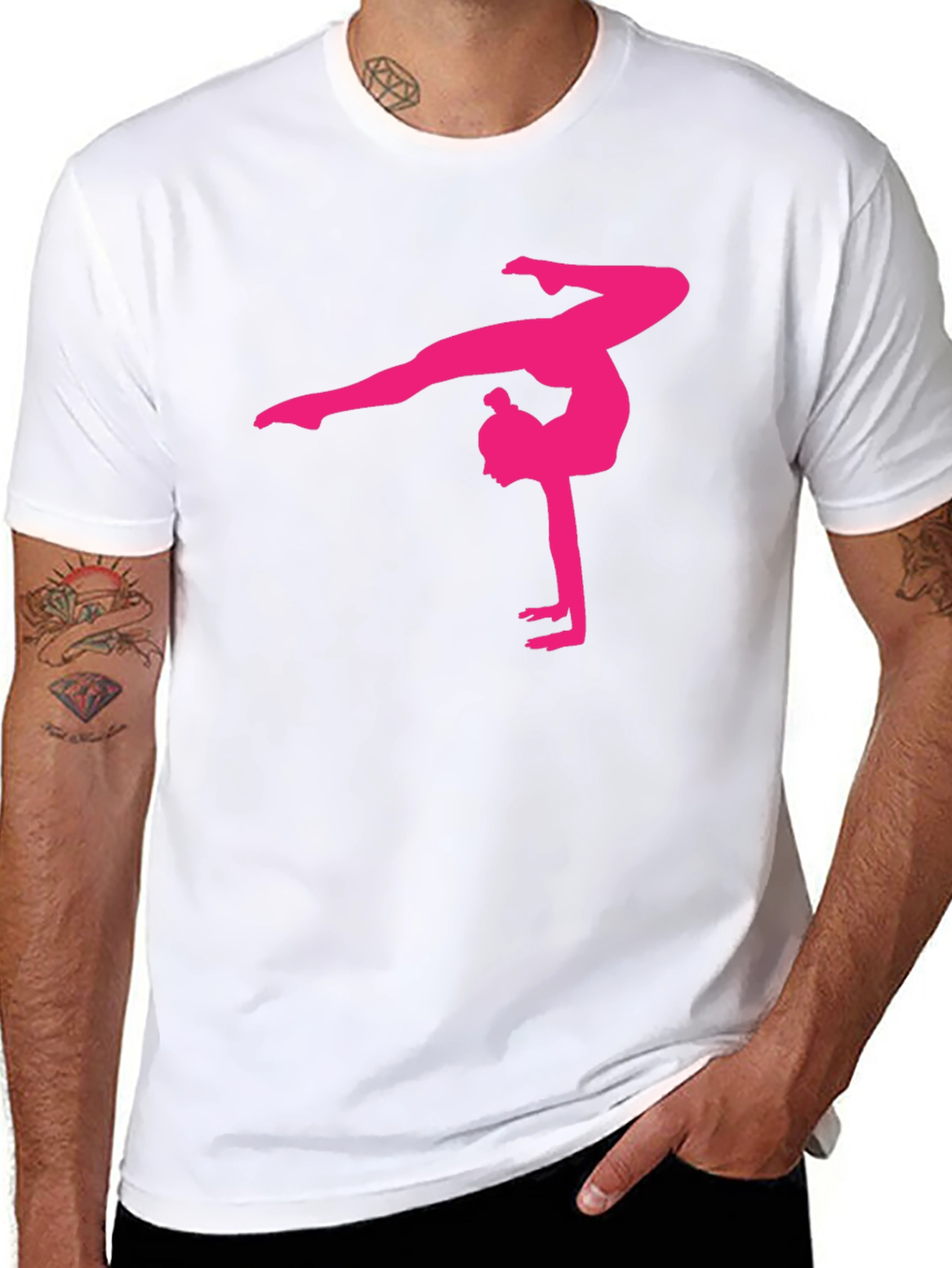 Gymnast Silhouette Graphic Tee - Stylish Comfort