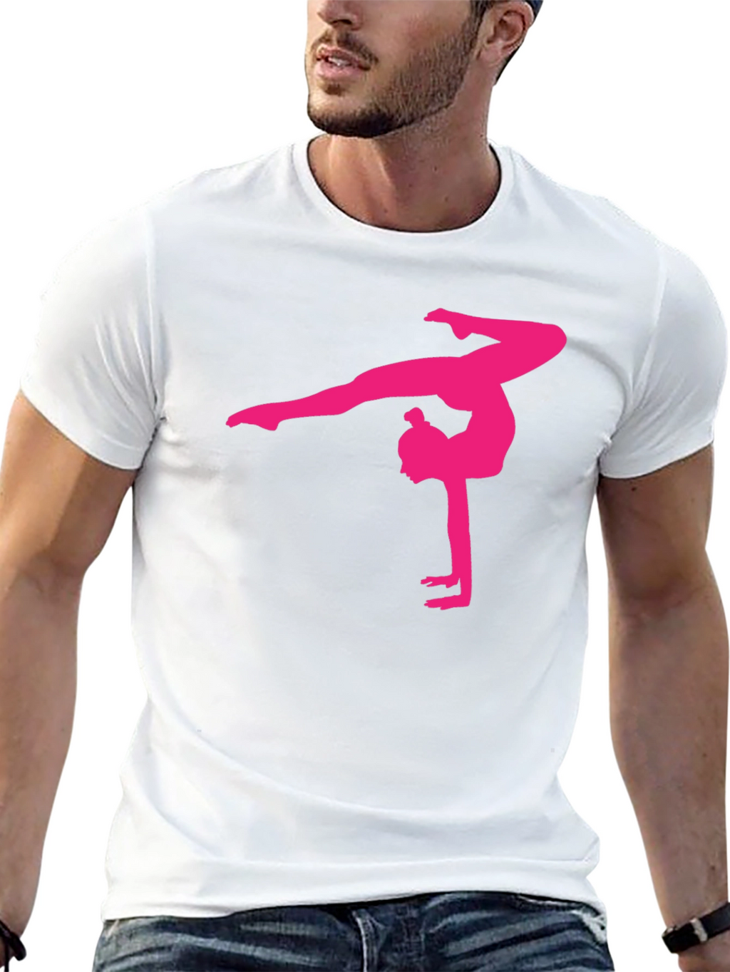 Gymnast Silhouette Graphic Tee - Stylish Comfort
