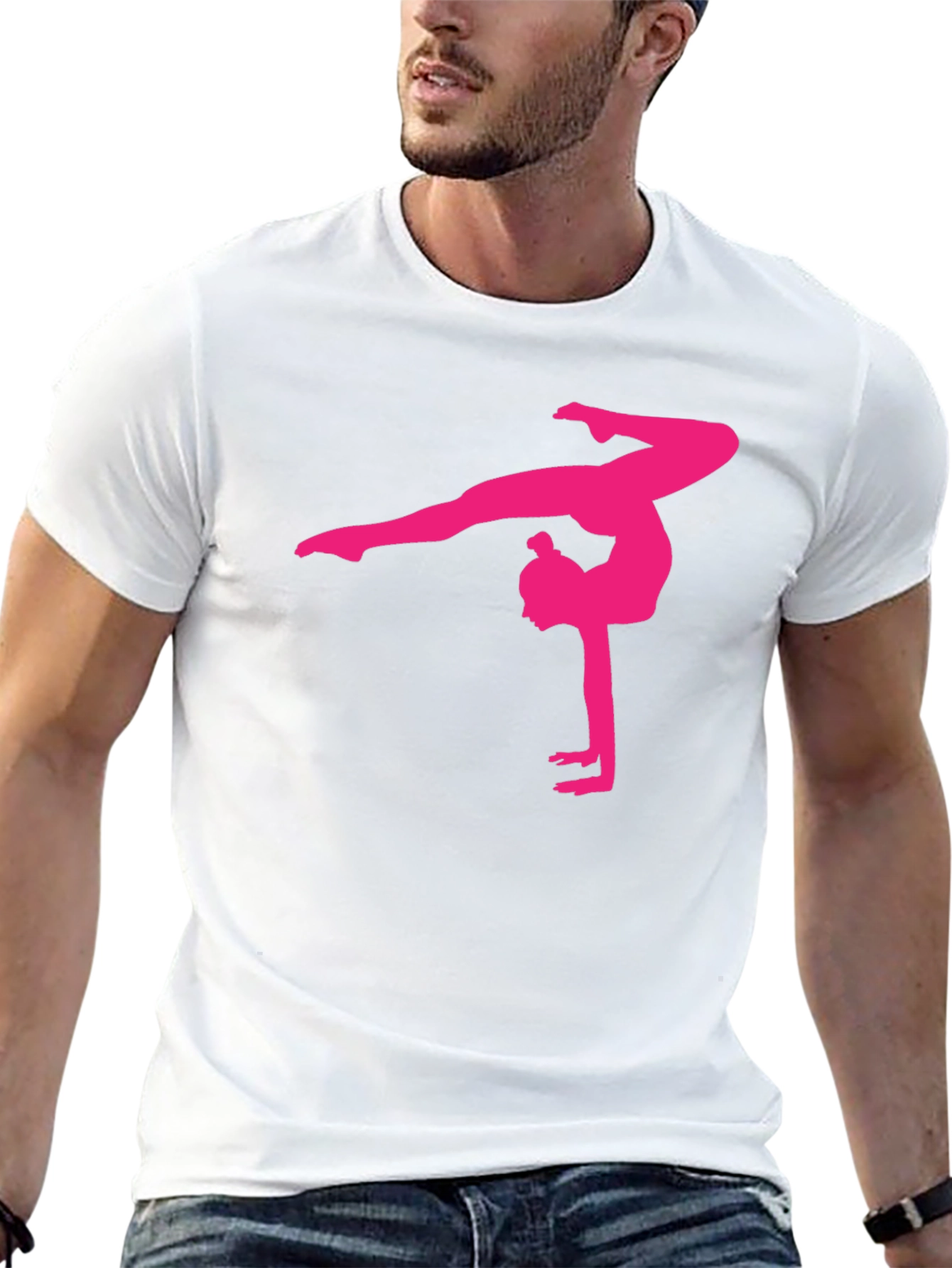 Gymnast Silhouette Graphic Tee - Stylish Comfort