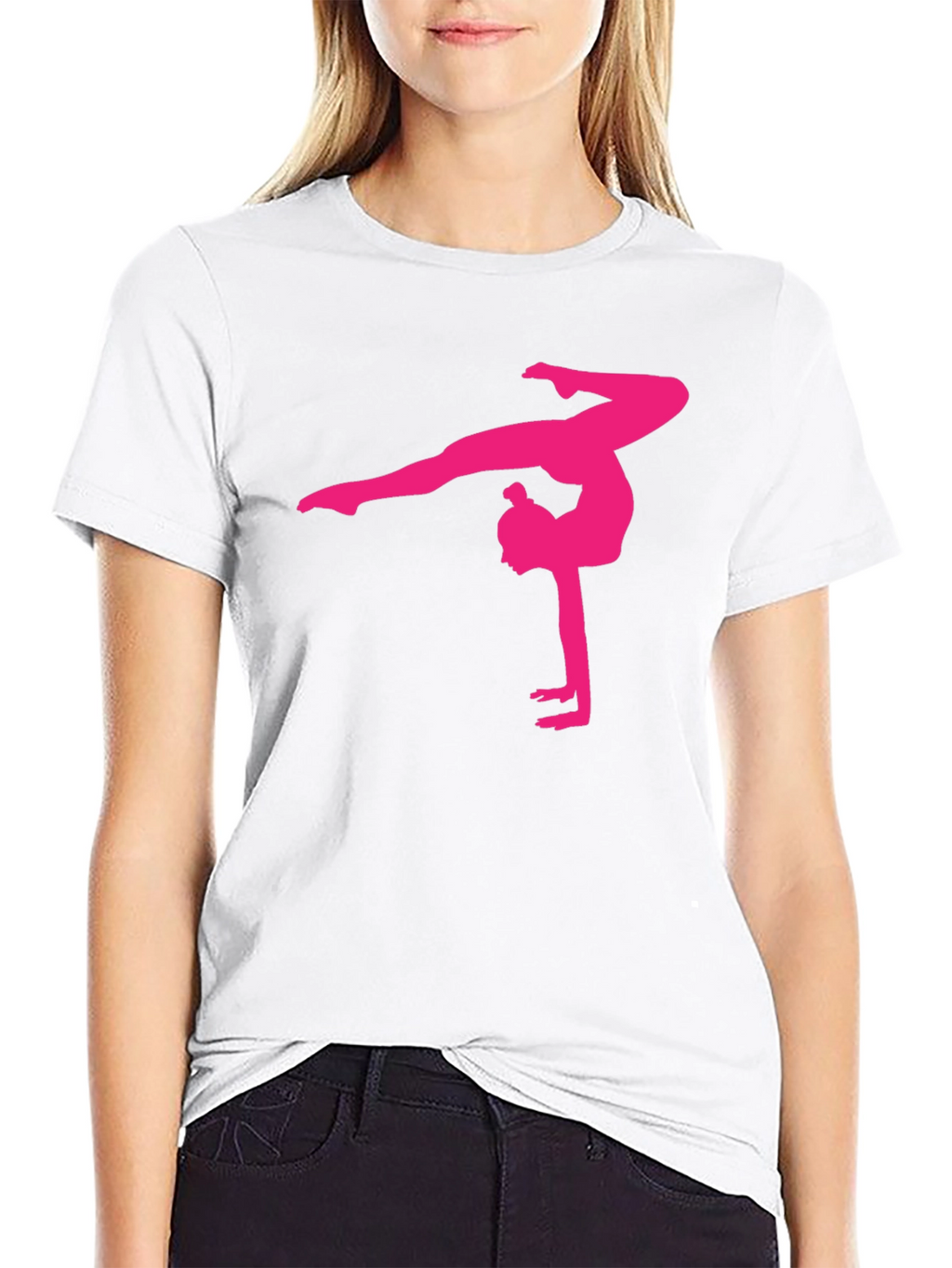 Gymnast Silhouette Graphic Tee - Stylish Comfort